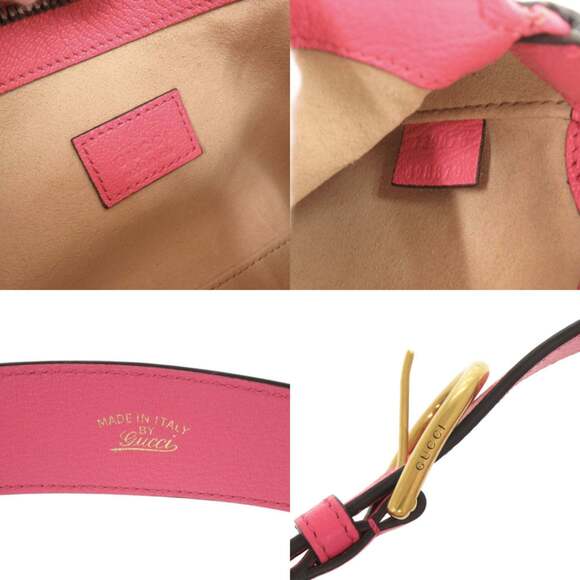 GUCCI Authentic Pink Leather Shoulder Bag - Picture 9 of 10